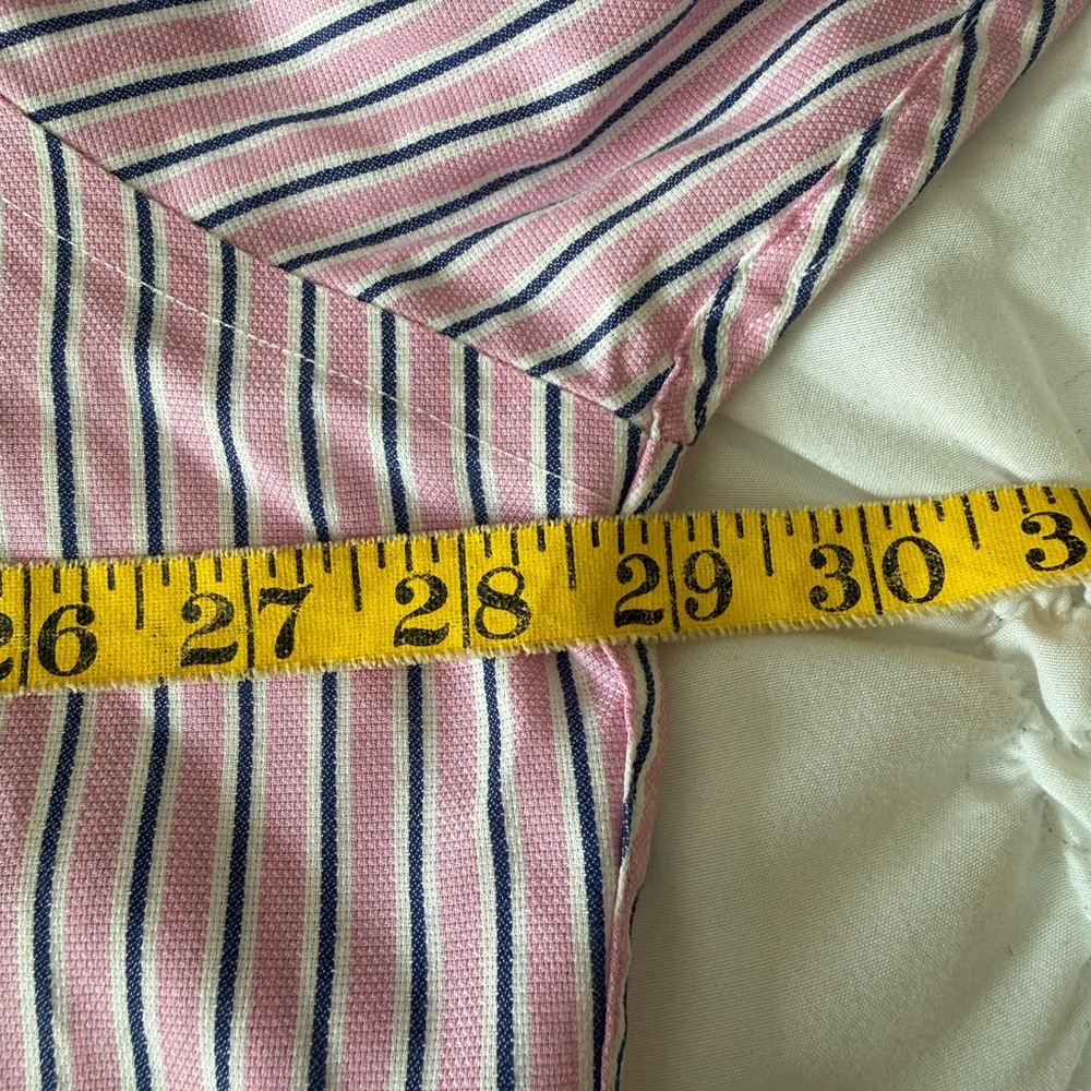 Lauren Ralph Lauren Men's XL
18 36/37 Blue/Pink Striped Button Down PREPPY - Picture 6 of 10